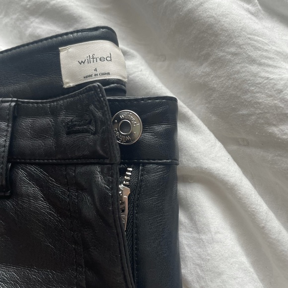 Aritzia Melina Leather Pants- Black Regular - Picture 6 of 6
